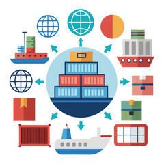 Obraz premium set of flat icons