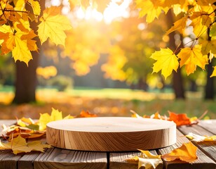 Autumnal wooden display