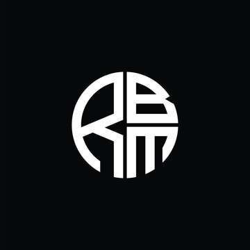 RBM logo RBM icon RBM monogram RBM letter minimalist Circle flat Unique modern abstract logo design.