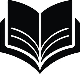 black book icon silhouette curved spine