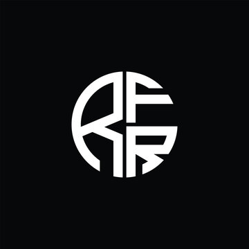 RFR logo RFR icon RFR monogram RFR letter minimalist Circle flat Unique modern abstract logo design.