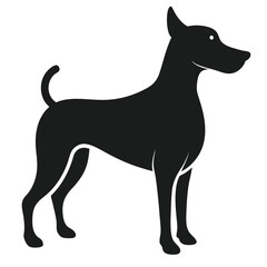 Happy Dog with Tongue Out Isolated on White