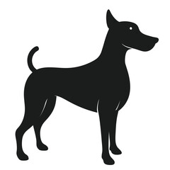 Black silhouette of a dog