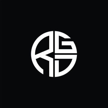 RGD logo RGD icon RGD monogram RGD letter minimalist Circle flat Unique modern abstract logo design.