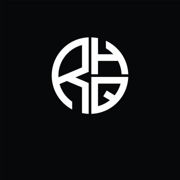 RHQ logo RHQ icon RHQ monogram RHQ letter minimalist Circle flat Unique modern abstract logo design.