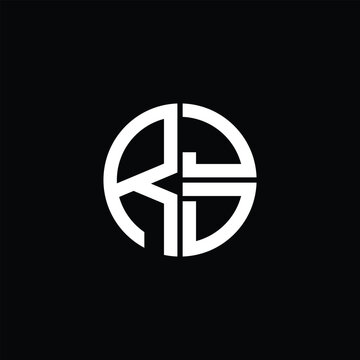 RJD logo RJD icon RJD monogram RJD letter minimalist Circle flat Unique modern abstract logo design.
