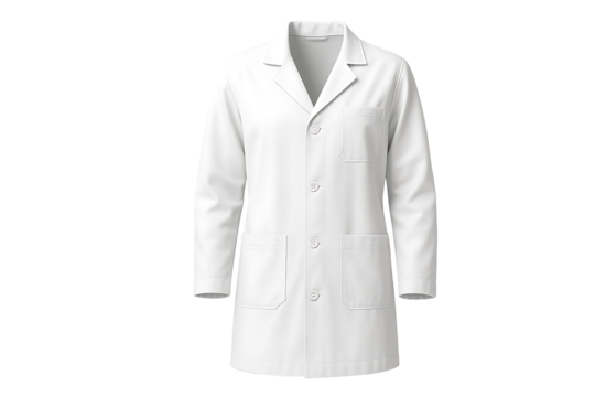 Clean 3D Rendered Medical Lab Coat for Scientists, Doctors, or Healthcare Professionals