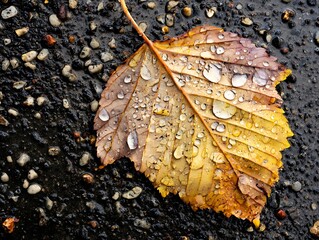 autumn leaf on the ground