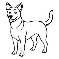 vector illustration of a dog