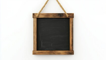 Blackboard Suspended On White Wall