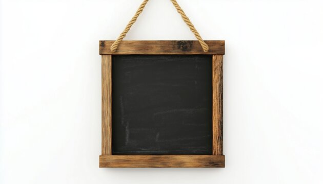 Blackboard Suspended On White Wall