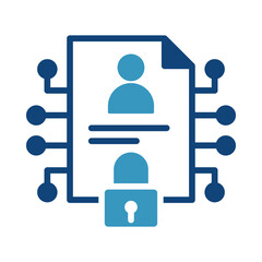  Privacy Icon – Document with Lock Representing Data Protection, Confidentiality, and User Rights in AI Systems on Transparent Background. 