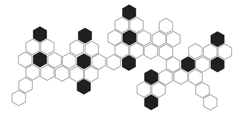 Geometric pattern of black and white beads isolated on a white background, resembling a soccer ball design
