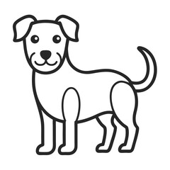Continuous Line Dog Portrait – Vector Outline
