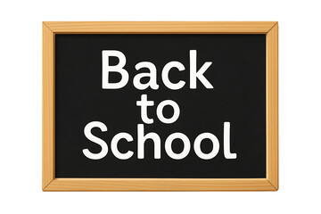 Fototapeta premium Minimalist Back to School Chalkboard on a Neutral Background, Ideal for Educational and Seasonal Marketing Campaigns