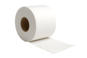 Minimalist Product Mockup of a Large White Tissue Paper Roll with a Soft Texture, Ideal for Hygiene and Cleaning Product Branding