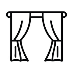 Curtain illustration icon