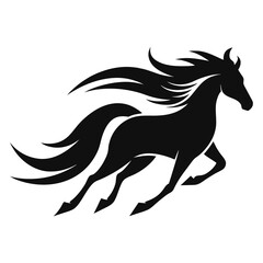 black horse vector illustration
