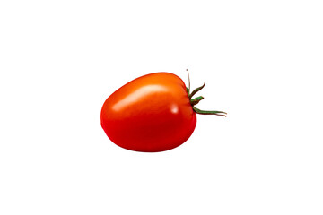 Ripe Italian Roma Tomato on Transparent Background