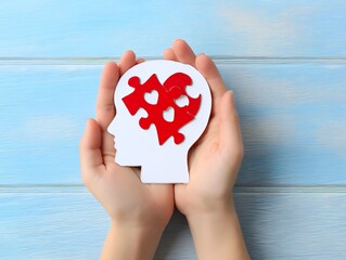 woman holding a heart shaped pillow