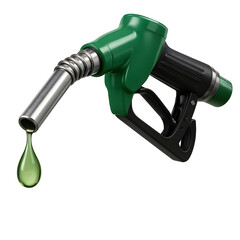 Green nozzle with black handle and droplet representing clean modern energy