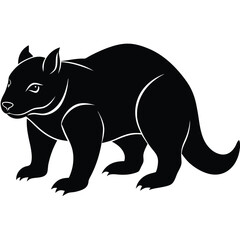 Fototapeta premium Black zorilla animal illustration vector