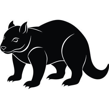Black zorilla animal illustration vector