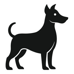 Standing Dog Silhouette Design