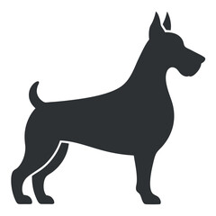 Minimal Dog Silhouette in Side View