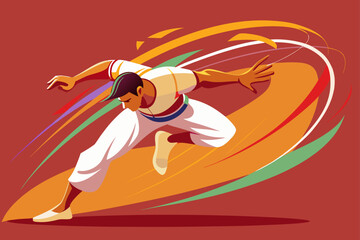 Rhythmic Capoeira Motion Blur Abstract Background