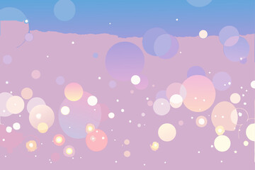 Fototapeta premium Dreamy Vector Background with Soft Gradient Bokeh Lights