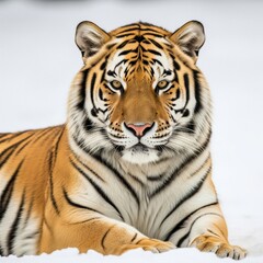 Fototapeta premium tiger in the snow