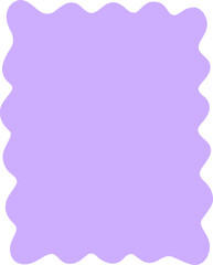 Freeform Wavy Lavender Rectangle Element