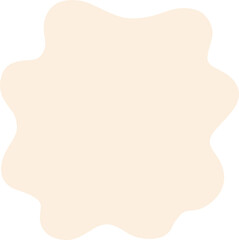 Freeform Cream Floral Blob Element