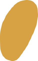 Freeform Rounded Mustard Yellow Shape