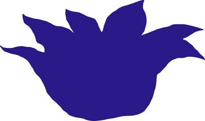 Angular Floral Silhouette With Pointed Tips