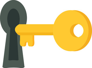 Keyhole and key. Vector stock illustration eps10. Adobe Illustrator Artwork