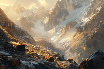 A mysterious resin seeping from the cracks of ancient Himalayan mountains in summer heat, high altitude, rocky terrain, sacred atmosphere