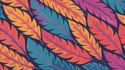 Fototapeta premium seamless pattern with feathers pattern, seamless, flower, floral, vector, wallpaper, design, decoration, ornament, 