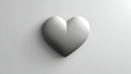 Heart icon in clay-style with vibrant colors on a clean white minimal background vector layout