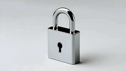 Naklejka premium Lock icon in filled monochrome with vibrant colors on a clean white minimal and modern background