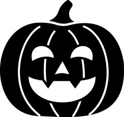 Halloween pumpkin silhouette with face isolated.
Jack o lantern pumpkin for halloween.
Halloween pumpkin silhouette vector.
Transparent background.