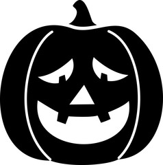 Halloween pumpkin silhouette with face isolated.
Jack o lantern pumpkin for halloween.
Halloween pumpkin silhouette vector.
Transparent background.