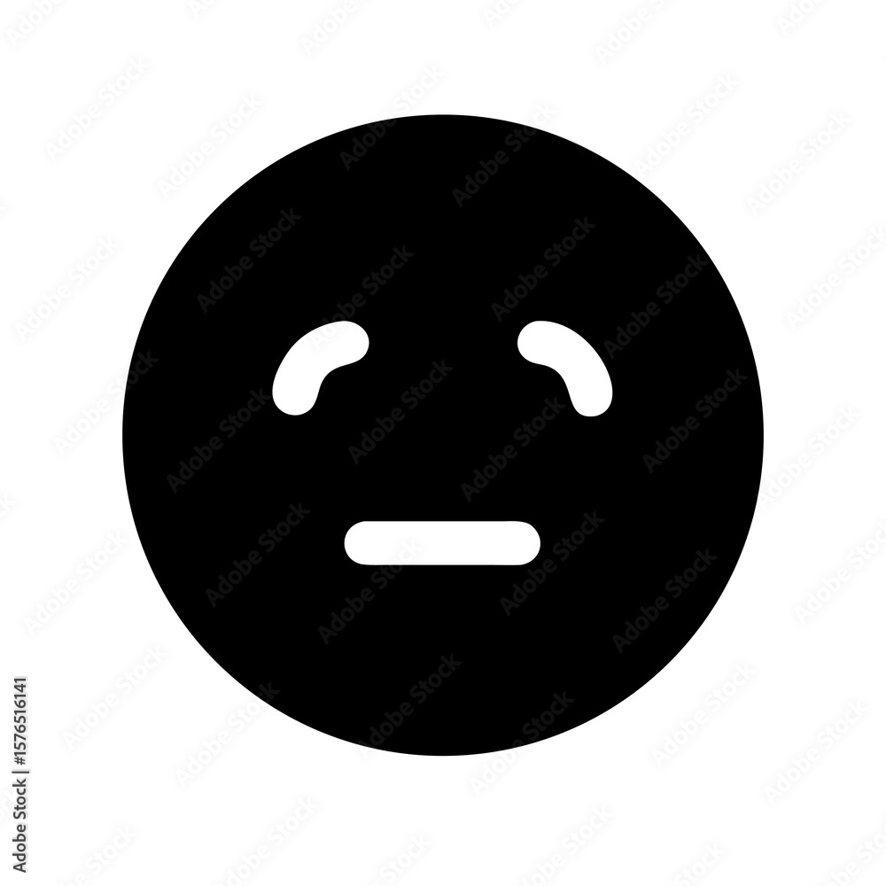 Poster abstract black circle with three arcs and a dash on transparent background representing a minimalist