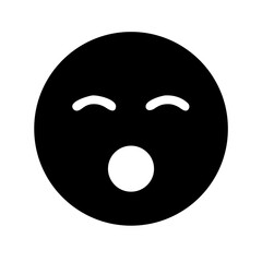 Expressing Sleepiness A Black Emoji Icon on Transparent Backdrop A Simple Graphic Symbolizing Tiredness and the Need for Rest in Digital Communication and Design