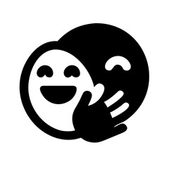 Concealing Emotions Icon Depicting Hidden Feelings and Masking True Self, Symbolizing Emotional Complexity and the Act of Hiding Behind a Facade
