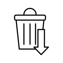 Reduce waste icon, vector pictogram  vector illustration, pictogram isolated on white background. color editable
