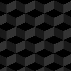 Pattern in gray tones. Geometric background. Seamless 3D gray background. Wrapping, wallpaper, fabric
