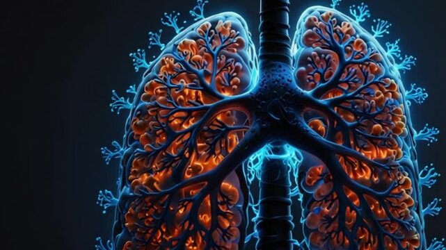 Lungs: Anatomy, 3D Render