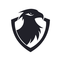 Hawk With Shield Background Design